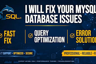 fix your mysql database issues and optimize your queries