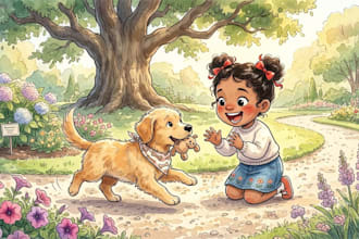 sere tu ilustrador de libros infantiles y cuentos para ninos