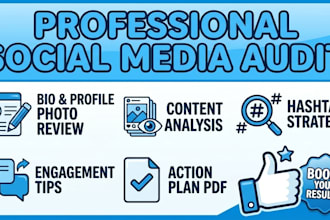 do a comprehensive social media audit and profile review