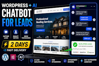 build a wordpress ai chatbot website for leads in 2 days
