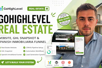 build a gohighlevel real estate web ghl snapshot and spanish inmobiliaria funnel