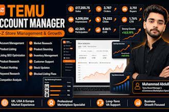 be your professional temu virtual assistant and store manager