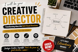 be your creative director brand for visual strategy, content, and guideline