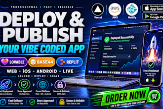 deploy and publish your lovable base44 replit app to vercel and app stores