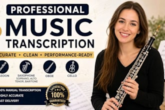 transcribe woodwind and brass music by ear accurately