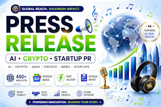 write publish press release distribution product launch saas ai web3 crypto pres