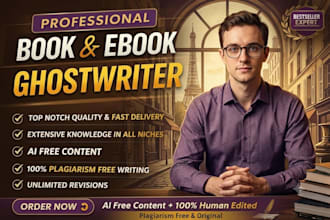 be your ghost book writer, ebook writer, ebook ghostwriter, ghost writing