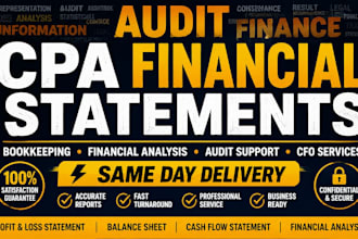 audit review financial statements CPA US, CPA letter, profit and loss