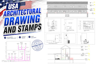 stamp commercial, framing plan, draftsman, architectural blueprint, city permit