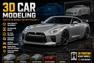 3d car model fivem car model low poly car model industrial cad car model