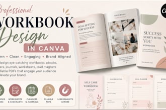 workbook design, ebook design, canva workbook, kdp formatting, lead magnet, kdp