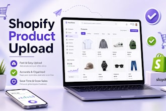do shopify product upload and ecommerce data entry