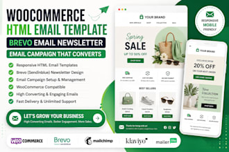 do woocommerce HTML email template, brevo email newsletter, email campaign