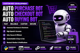 build auto purchase bot, auto checkout bot, auto buying bot, pokemon bot