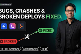 debug and productionize your bolt, lovable, v0 or replit app
