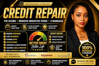 fix score remove inquiries and late payment collections in 3 bureaus