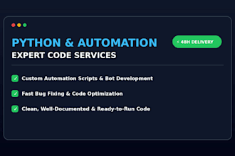 write custom python scripts for automation, web scraping, and data entry