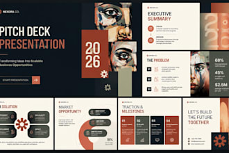 design a stunning pitch deck or powerpoint presentation in figma