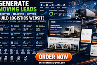 generate moving leads logistics trucking movers and build logistics website