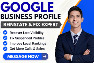 setup google my business profile fix suspended gmb reinstate profile suspension