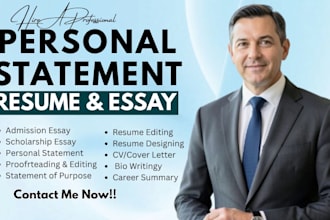 edit personal statements, grad school, admission essays, sop, letter of intent