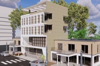 repurpose aging office building, produce cgi renders for new home construction