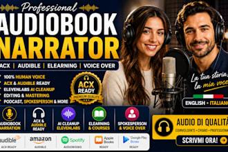 audiobook narrator acx audible editing elearning voice over elevenlabs cleanup