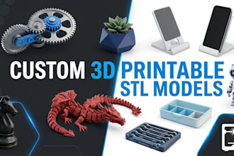 create custom 3d printable stl models for 3d printing