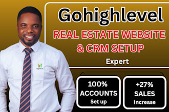 build gohighlevel real estate website, ghl landing page and go highlevel funnel