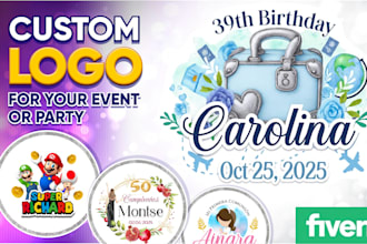 design a custom logo or monogram for your events and birthday parties
