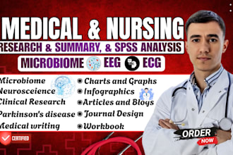 write medical ebook, medical report, neuroscience, brain science, spss analysis