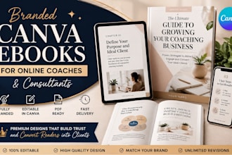 create a branded canva ebook for online coaches, consultants, fitness coaches