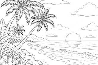 create a unique coloring book for kids or adults