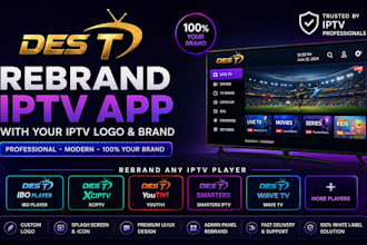 rebrand iptv app with your logo and brand wave tv smarters ibo player youtivi