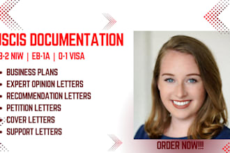write business plan and expert opinion letter for eb2 niw, eb1, eb1a, o1 visa