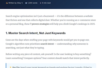 write SEO blog posts and articles that rank on google