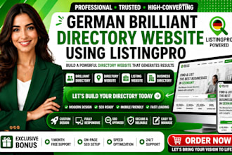 design german brilliant directory website, directory website using listingpro