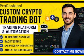 develop custom crypto trading bot, trading bot developer and trading platform