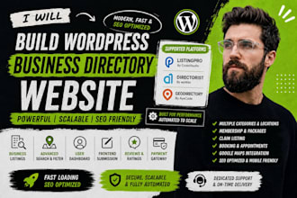 build wordpress business directory website listingpro directorist geodirectory