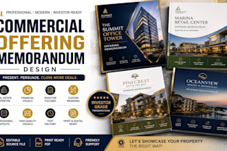 design real estate offering memorandum, real estate brochures
