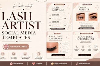 design canva templates for lash artists