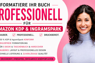 formatiere ihr buch professionell für amazon KDP und ingramspark