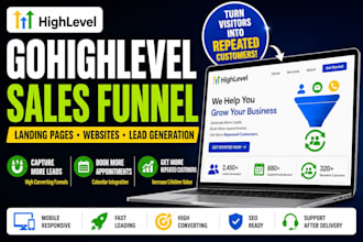 setup and manage gohighlevel website, go highlevel workflow, sales funnel expert