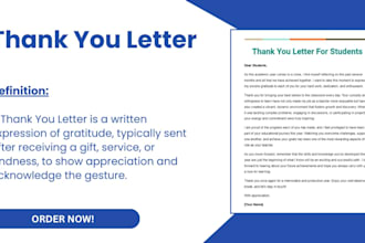 write a heartfelt appreciation letter or thank you message