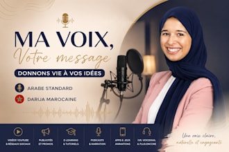 provide a professional arabic and moroccan darija voice over