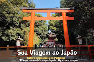 create your japan travel itinerary with portuguese support