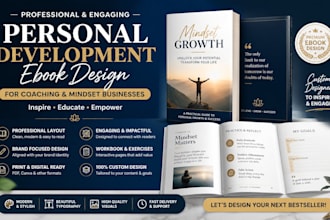 design personal development ebook layout for coaching and mindset business