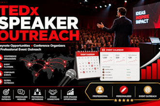 secure tedx speaker opportunities, keynote event outreach and conference booking
