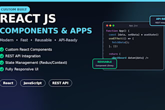 create custom react js components and web apps