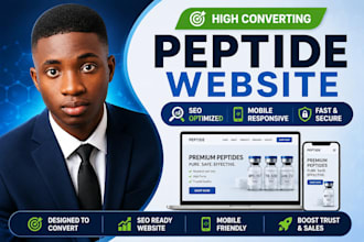 create a high converting peptide website with SEO and mobile responsive design